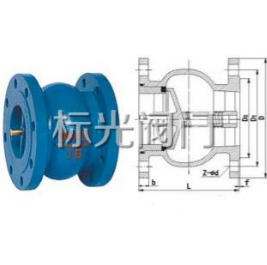 對(duì)夾消聲止回閥結(jié)構(gòu)圖